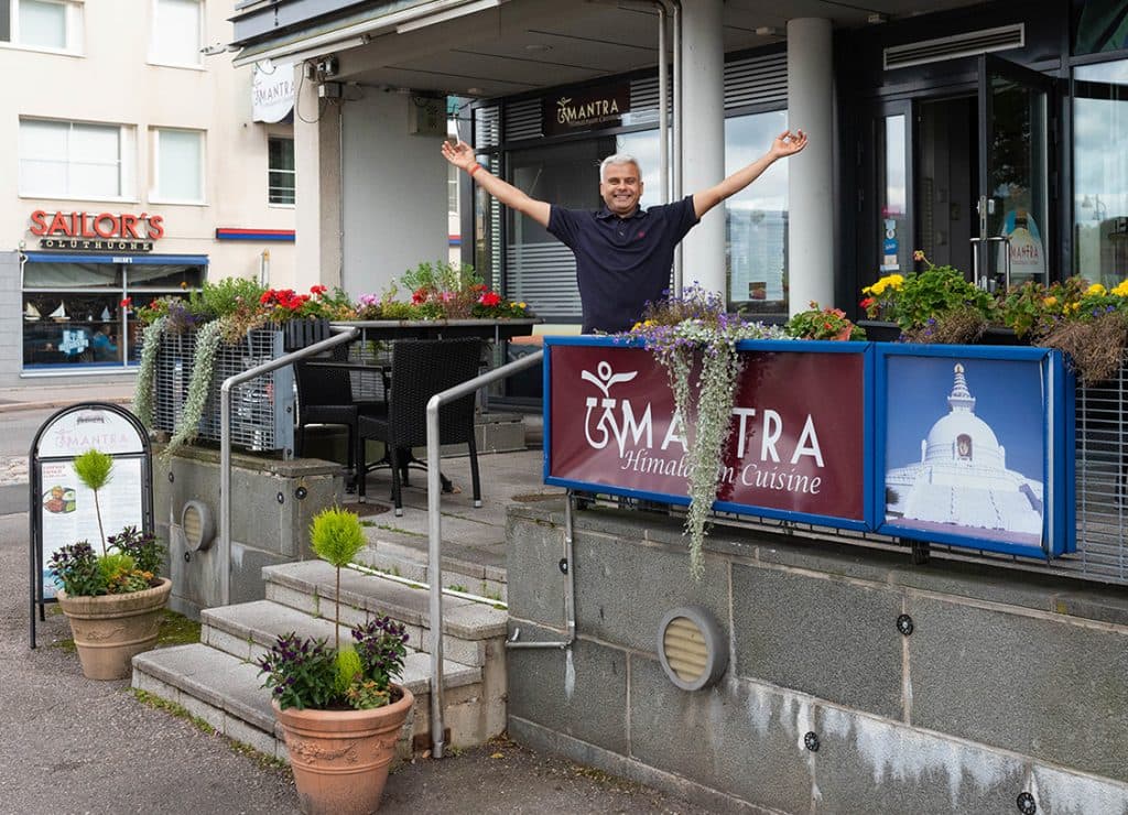 Mohan, owner of Ravintola Mantra Helsinki